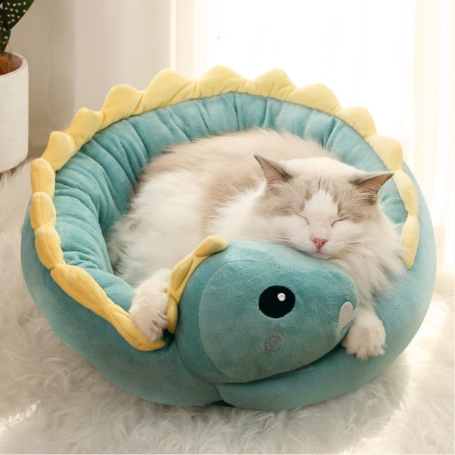 Curled Dinosaur Pet Bed