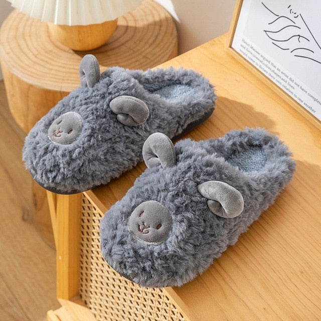 Cotton Sheep, Bunny, Bear Fluffy Slippers