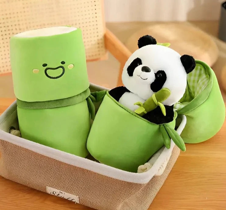 Bamboo Tube Panda 2PC