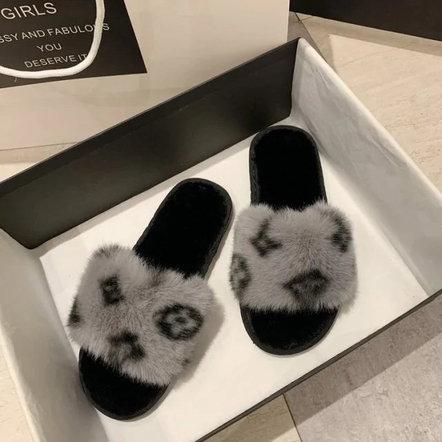 Boujie Fluffy Cotton Slippers