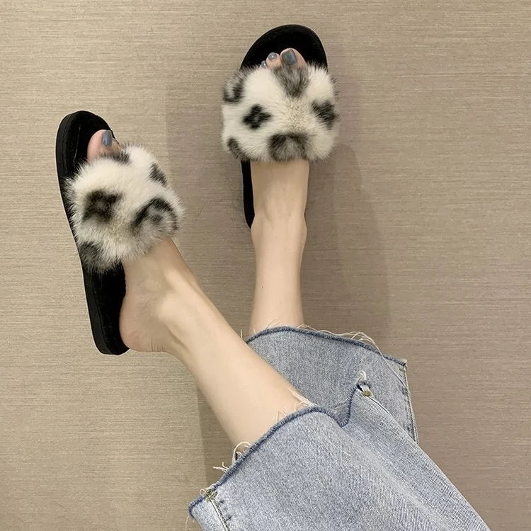 Boujie Fluffy Cotton Slippers