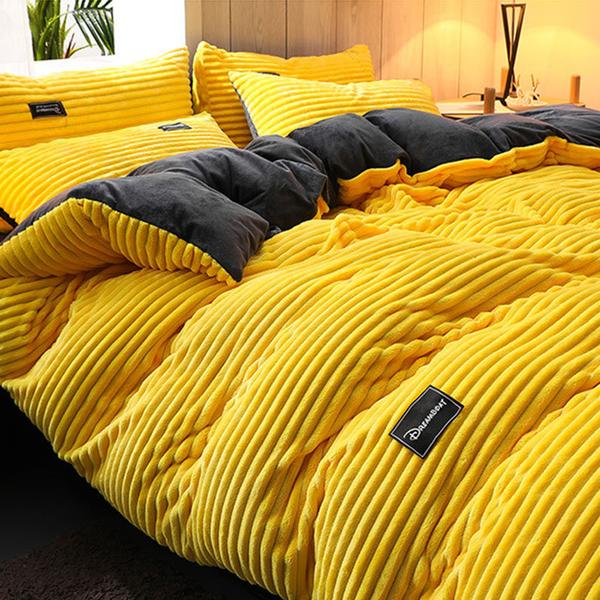 Thick Corduroy Velvet Bedding Set