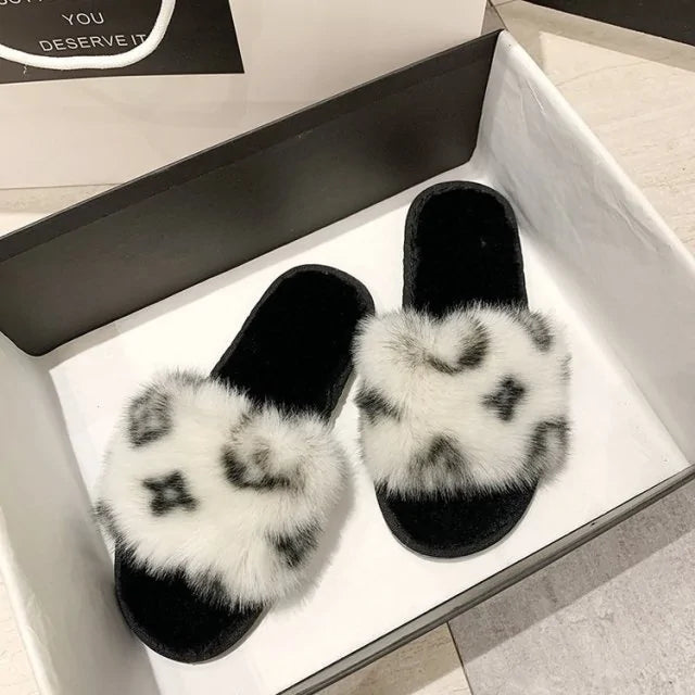 Boujie Fluffy Cotton Slippers