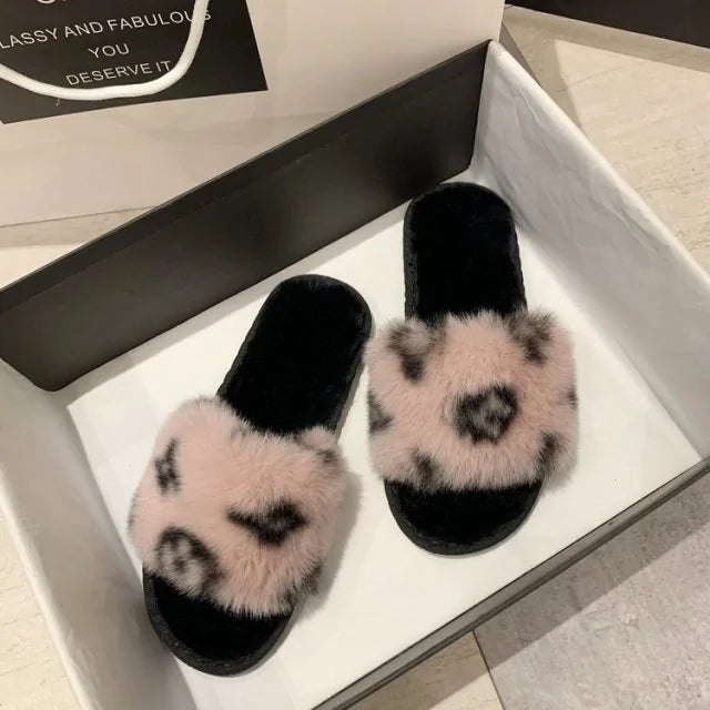 Boujie Fluffy Cotton Slippers