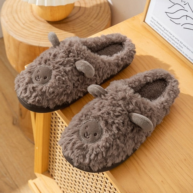 Cotton Sheep, Bunny, Bear Fluffy Slippers