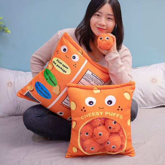 Funny Cheesy Puff Pillow