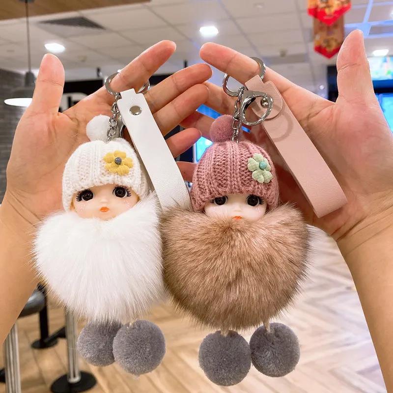 Silly Baby Pompom Keychain