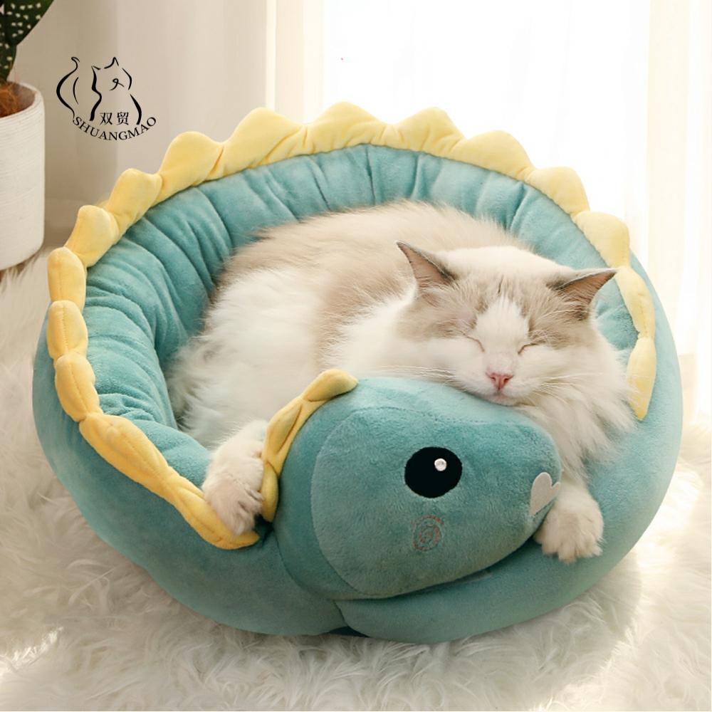 Curled Dinosaur Pet Bed