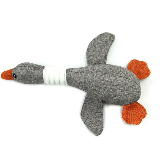 Cloth Goose Squeaky Dog Toy