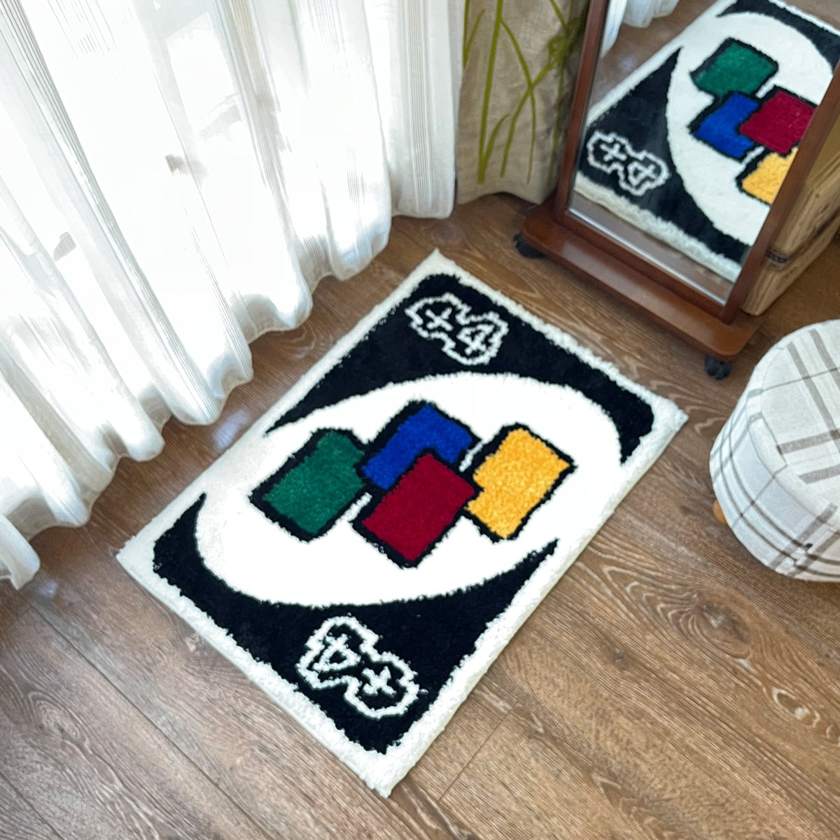 UNO Game Fluffy Rug