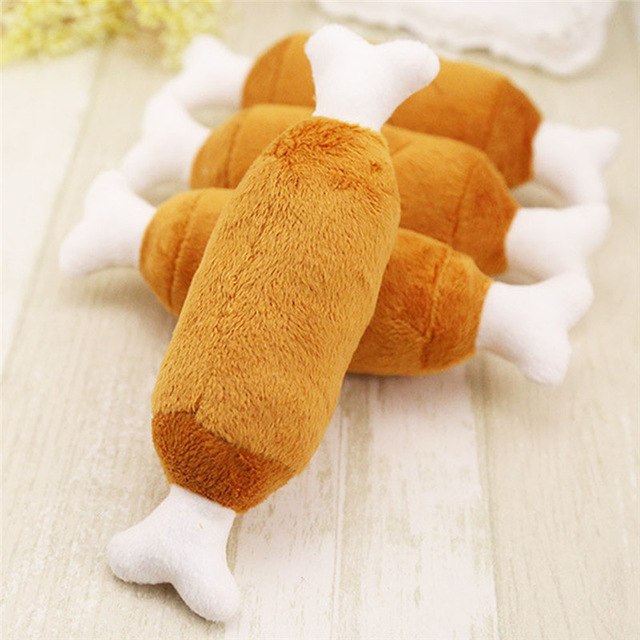 Squeaky Chicken Legs Plush Dog Toy