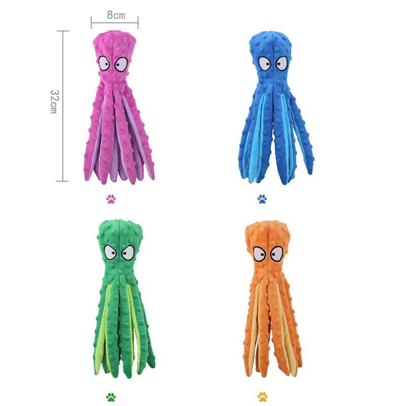 Octopus Plush Dog Toy