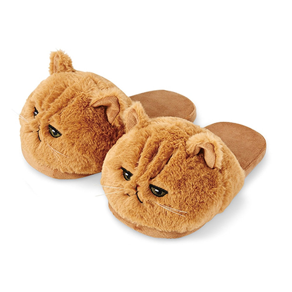 Soft Plush Kitten Slippers