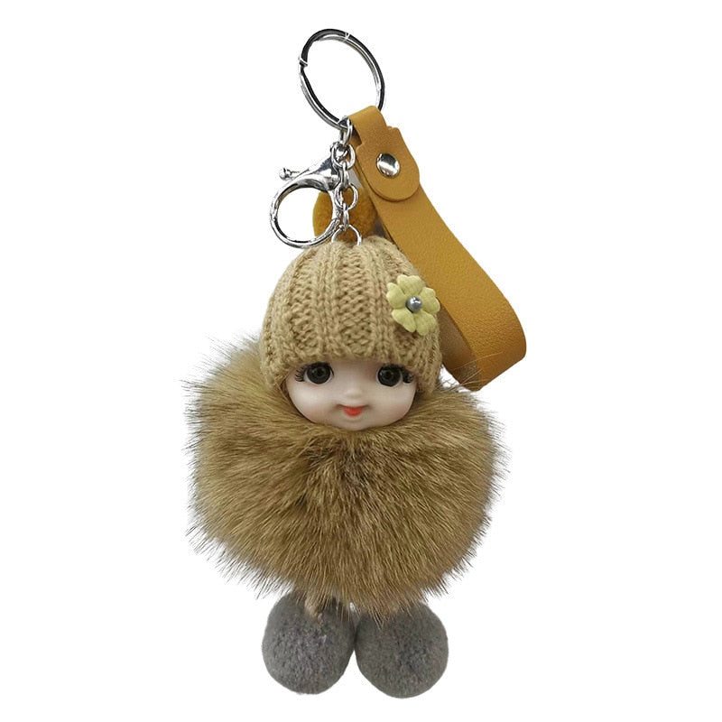 Silly Baby Pompom Keychain