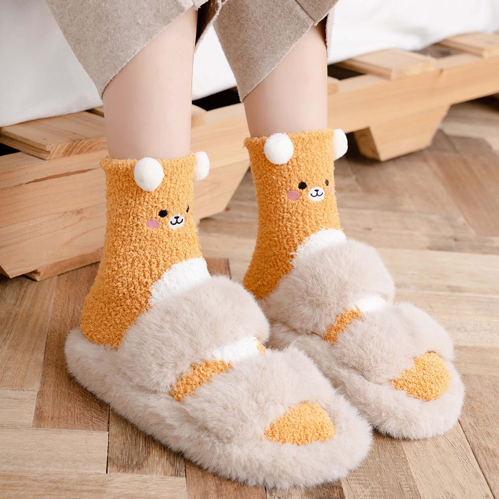 Animal Fuzzy Socks