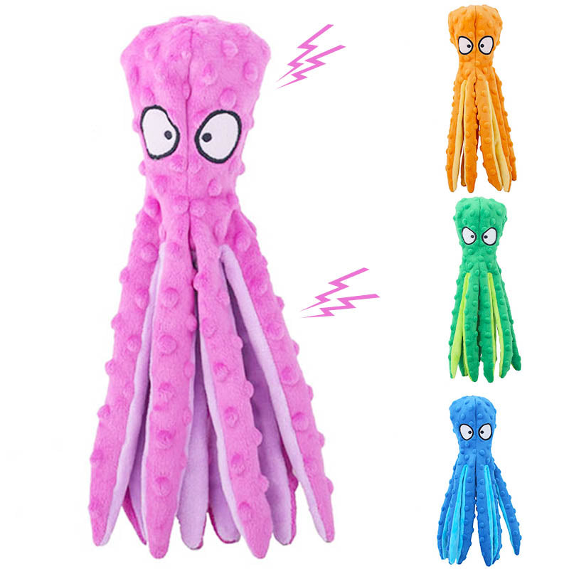 Octopus Plush Dog Toy