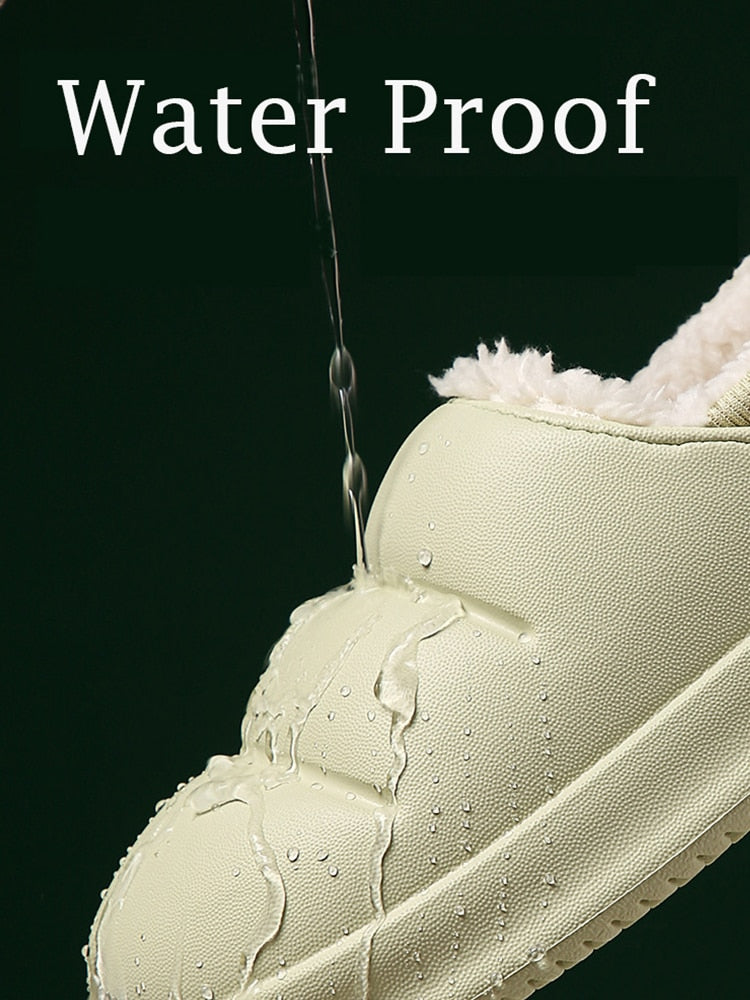 Sleek Waterproof Fur Slippers