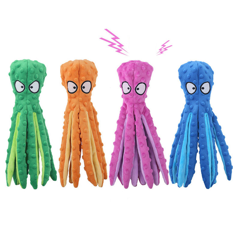 Octopus Plush Dog Toy