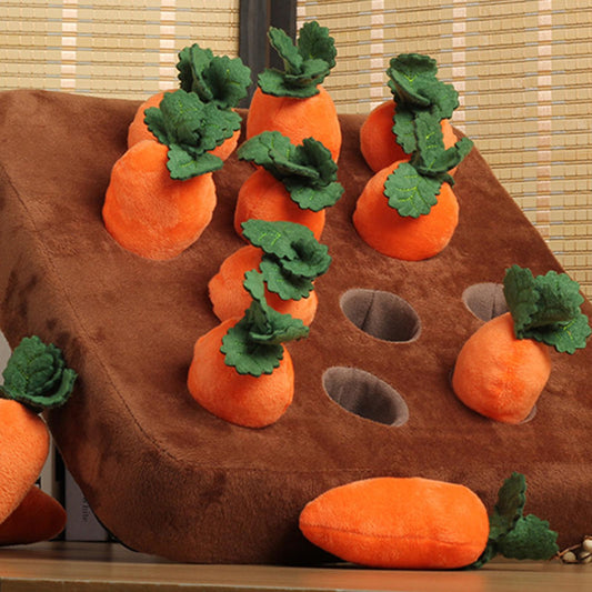 Interactive Carrot Plush Pet Toy