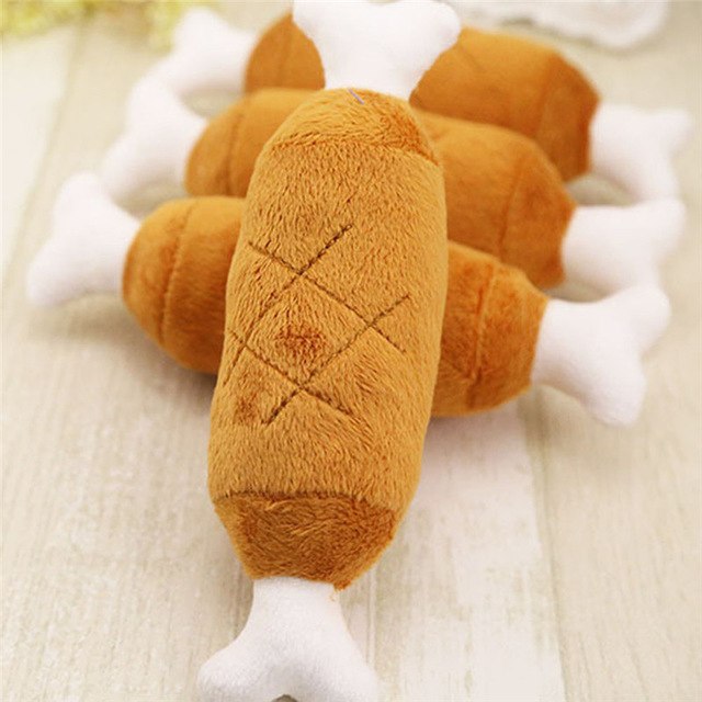 Squeaky Chicken Legs Plush Dog Toy