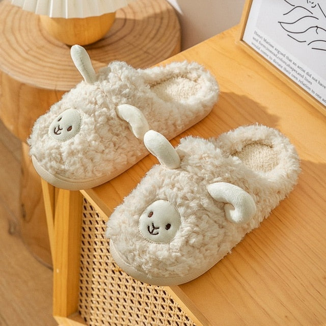 Cotton Sheep, Bunny, Bear Fluffy Slippers