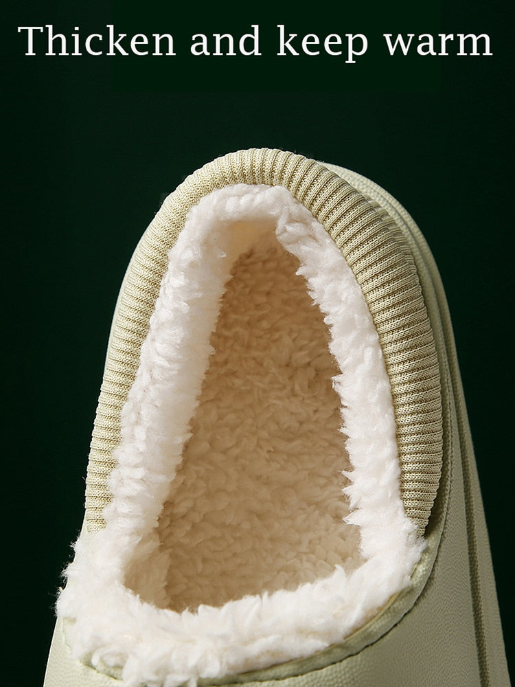 Sleek Waterproof Fur Slippers