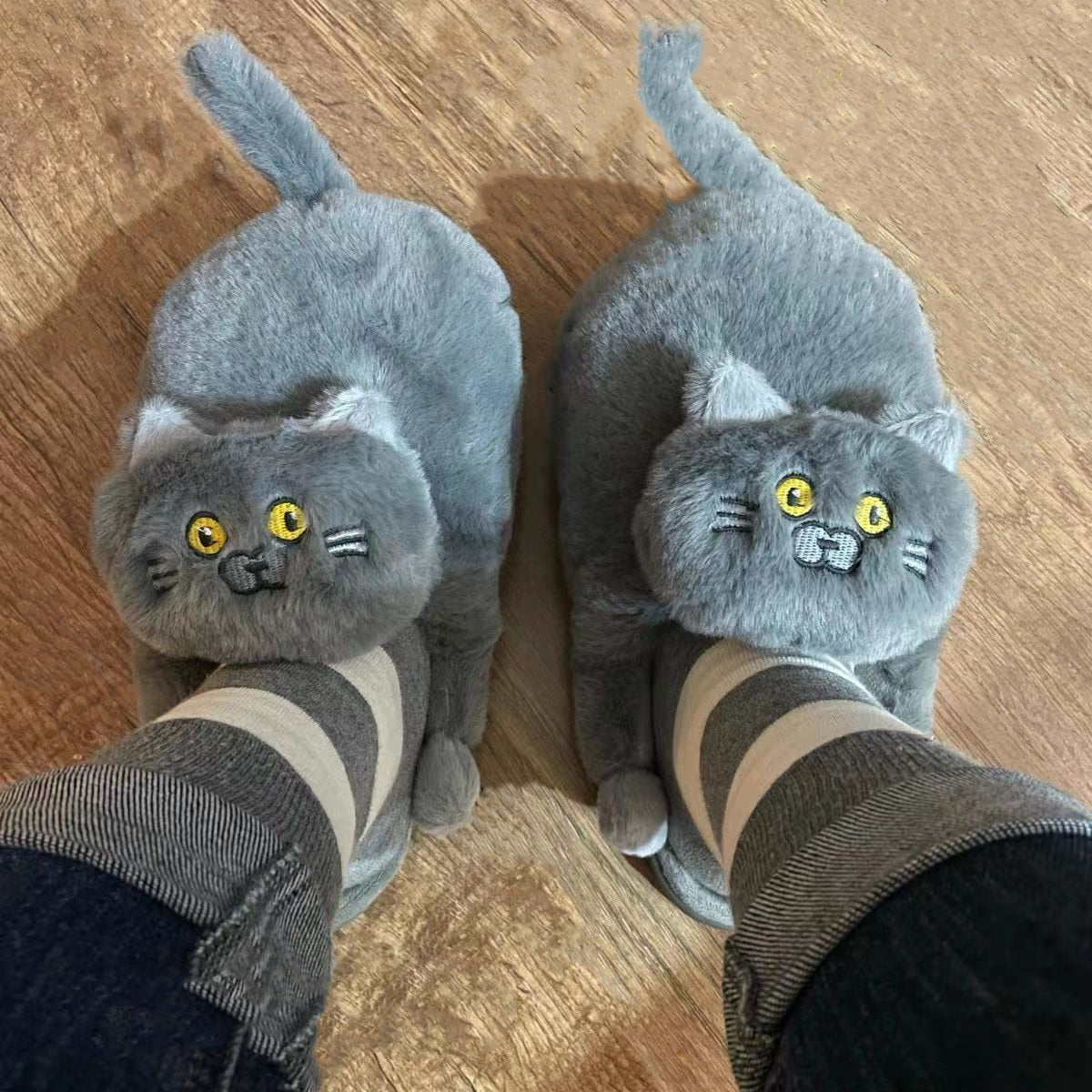 Hugging Cat Slippers