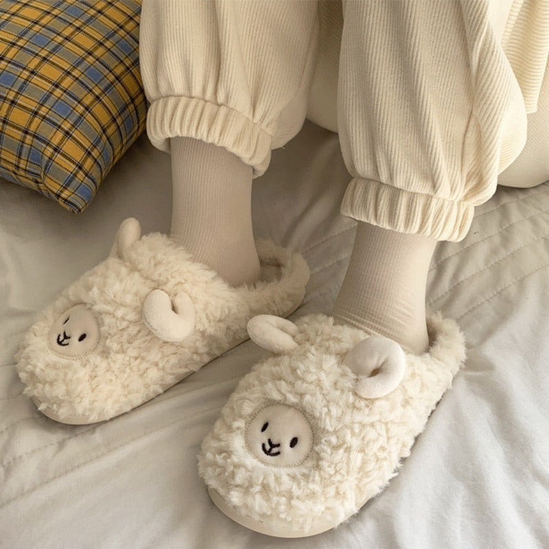 Cotton Sheep, Bunny, Bear Fluffy Slippers