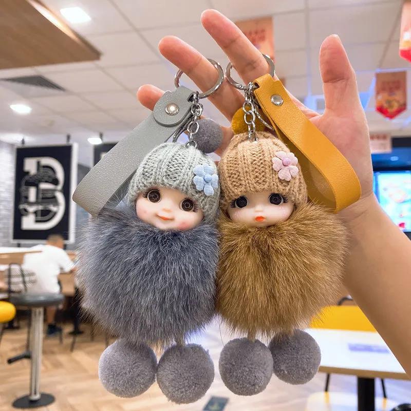 Silly Baby Pompom Keychain