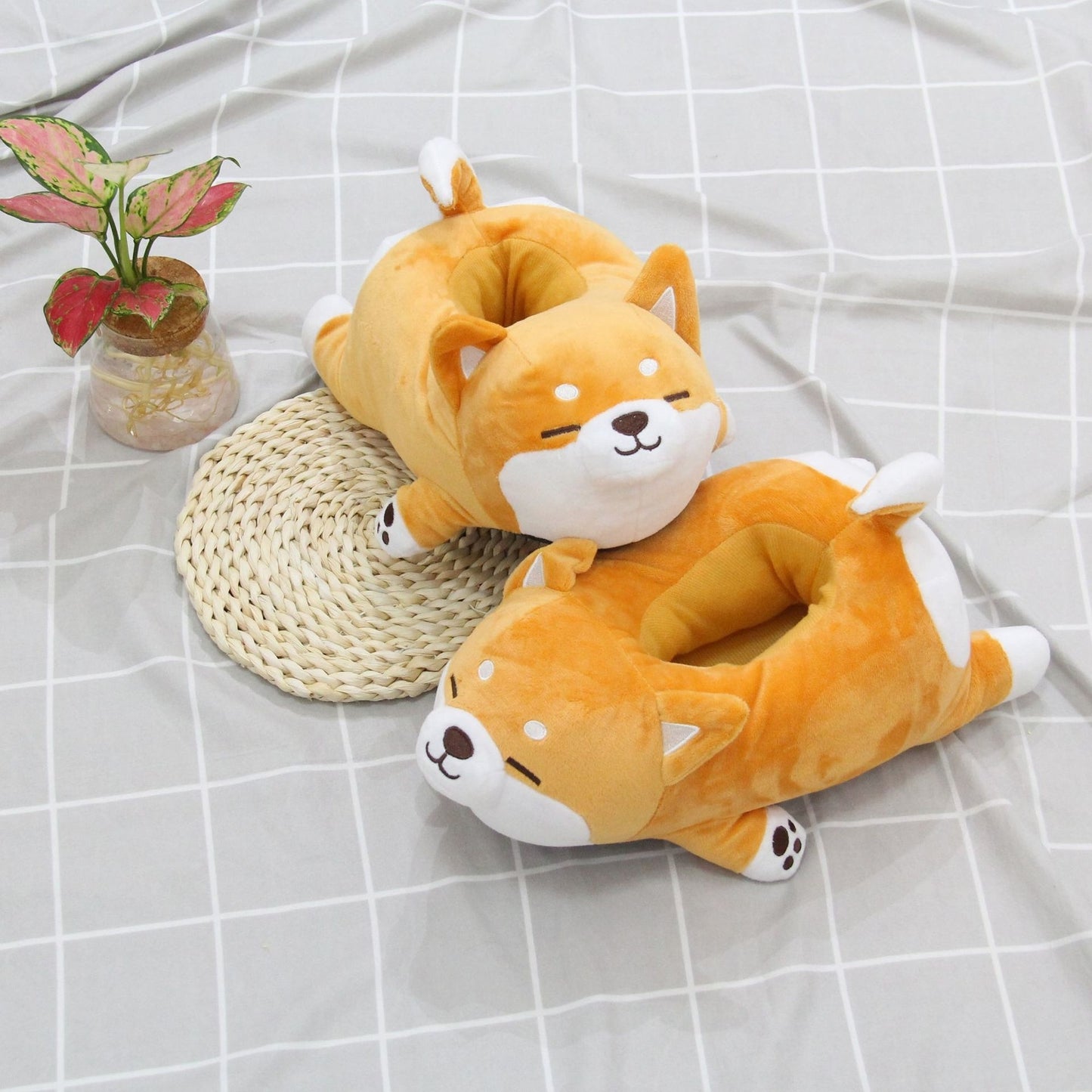 Shiba Inu Puppy Plush Slippers