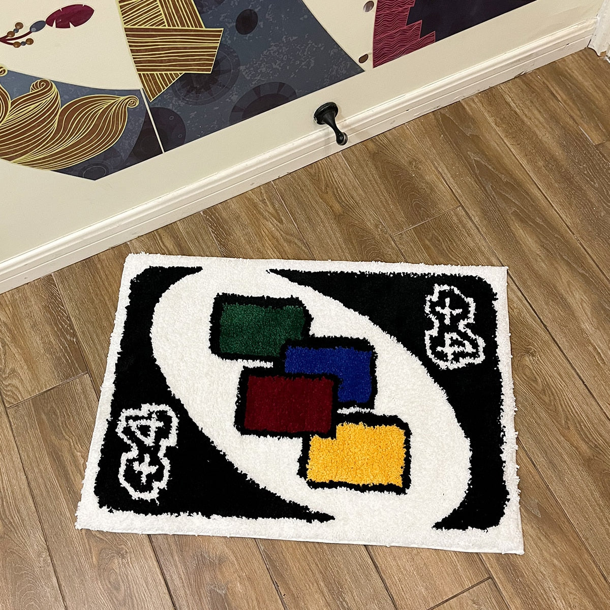 UNO Game Fluffy Rug